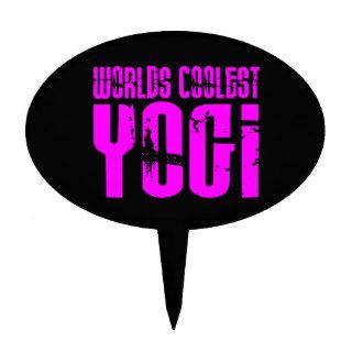 Cool Yoga & Girl Yogis Pink Worlds Coolest Yogi Cake Toppers