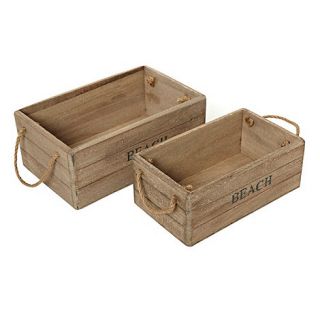 Gisela Graham Set of Two Wooden Crates
