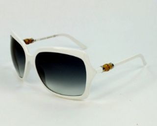 Gucci Women's 3131 White Frame/Grey Gradient Lens Plastic Sunglasses Shoes
