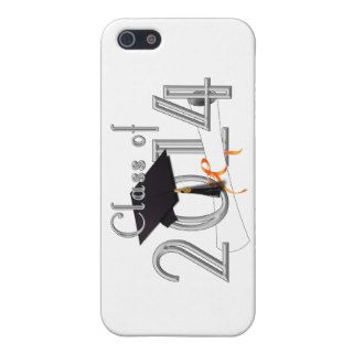 Classic Font w/ Class of 2014, Diploma & Grad Cap Cases For iPhone 5