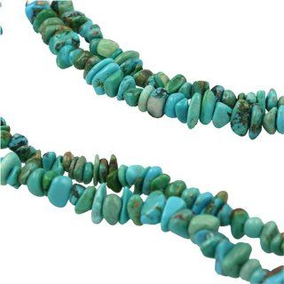 Sterling Silver Blue Green Turquoise Double Strand Tropical Sea Beaded Necklace Jewelry