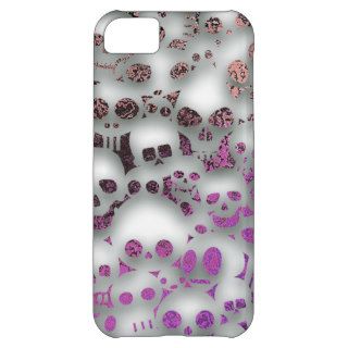 Cute Pink Purple Black Withe Skull Pattern iPhone 5C Covers