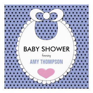 Baby Bib Baby Shower Invitations
