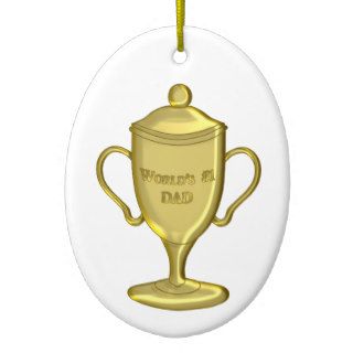 World's Number One Dad Championship Trophy Ornament