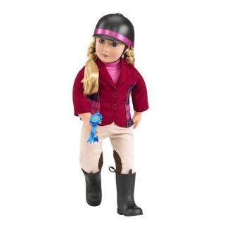 Our Generation Lily Ana RED RIDING OUTFIT and "Adventures at Shelby Stables" 18" Poseable Doll Toys & Games