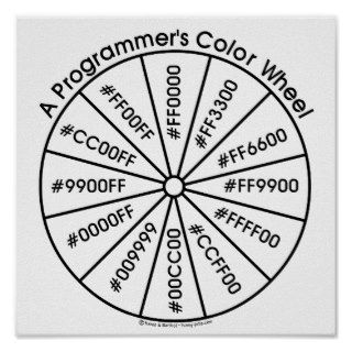 Programmer's Color Wheel Print