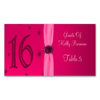 Happy Pink Birthday 16 Place Business Cards