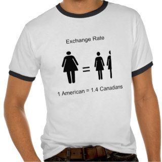 Canadian American Exchange Rate Tee Shirt