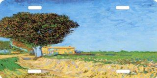 Rikki KnightTM Van Gogh Art A Lane Near Arles License Plate Automotive