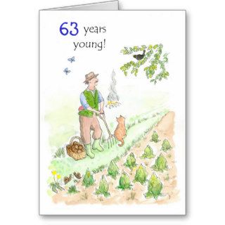 Customizable Age specific Birthday Card, Gardener