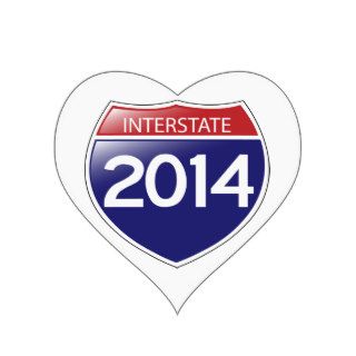Interstate 2014 heart stickers