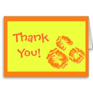 THANK YOU Cards in Fun Tropical Colors
