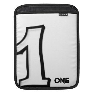 Silly Number 1 white iPad Sleeve