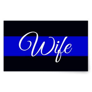 Thin Blue Line Wife Sticker