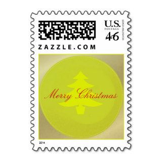 Elegant Merry Christmas stamps, tree silhouette