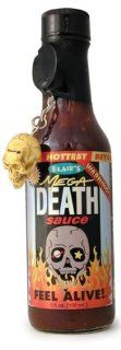 Hot Sauce, Blair's Mega Death Hot Sauce, 5oz Glass Jar, w/Skull Key Chain  Gourmet Sauces Gifts  Grocery & Gourmet Food