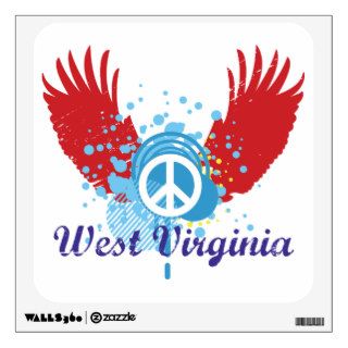Peace Sign   West Virginia Wall Decal