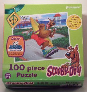 Scooby Doo Scooby Rollerblading at the Beach 100 piece puzzle Toys & Games