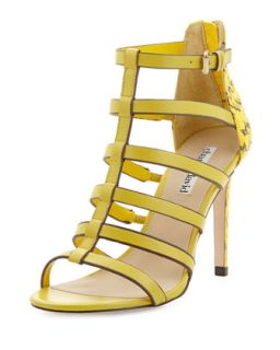 Idealize Snakeskin Strappy Sandal, Yellow   Charles David