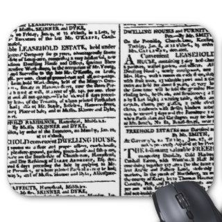 Newspaper Print (Black & White) Mousepad