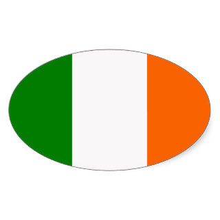 The Flag of Ireland Oval Sticker
