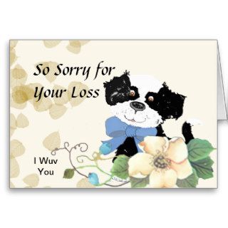 Cartoon Dog Sympathy Cards
