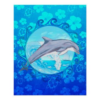 Dolphin Maori Sun Poster