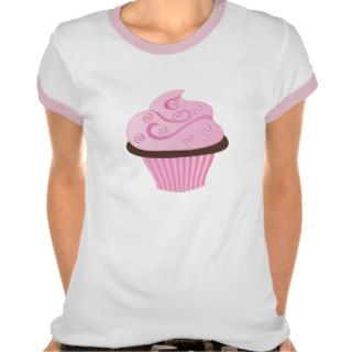 Pink Swirl Cupcake with Sprinkles Tshirts
