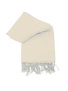 Pure Pashmina Cashmere Shawl Wrap Luxury Grade 28x80" in Nearly White