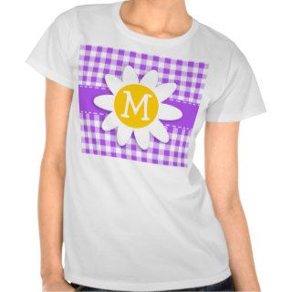 Purple Checkered Gingham; Daisy Shirts