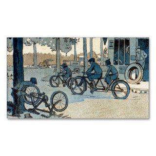 Vintage Bicycling Print Business Card