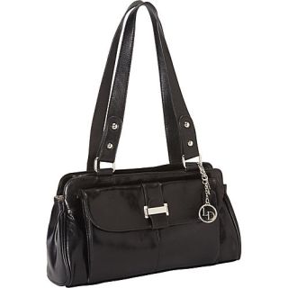 La Diva Leather Shoulder Bag with Flapocket