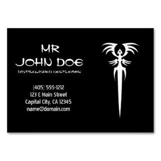 Cool simple elegant black white tribal tattoo ink business card templates