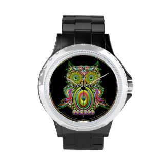 Owl Psychedelic Pop Art watch