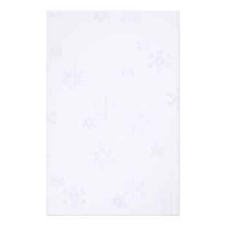 Snowflakes Linen Stationery
