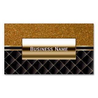 Luxury Black & Gold Glitter Business Card