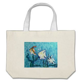 Canvas Tote Bag   Tropical Angel Fish