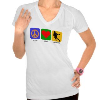 Peace Love Lacrosse T shirts