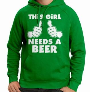This Girl Needs A Beer Funny Drinking Micro Brew St. Patrick's Day Party Hoodie Clothing