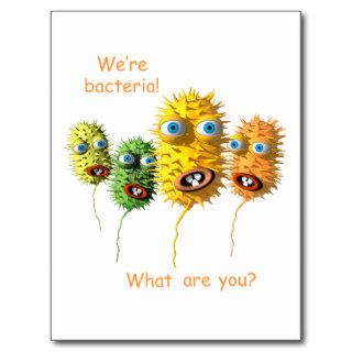 Cartoon Bacteria postcard