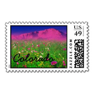Colorful Colorado, Pikes Peak Mountain Stamp