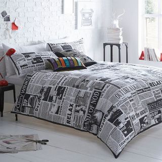 Ben de Lisi Home Grey Hot off the press bedding set