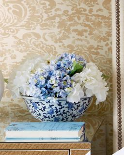 Blue & White Hydrangea Faux Floral Arrangement   John Richard Collection