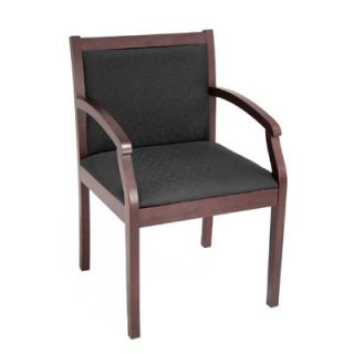 Regency Regent Wood and Fabric Guest Side Chair 9875 Finish Mahogany, Fabric