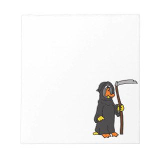 Funny Duck Grim Reaper Cartoon Memo Pad