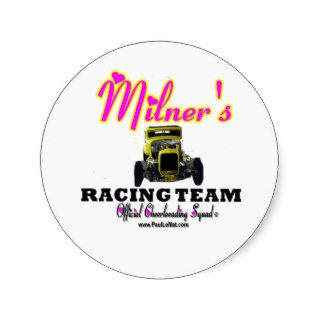 Milner Racing Team Cheer Squad Round Sticker