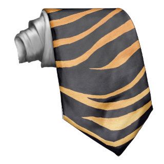 Tiger Skin Print Tie Golden and Black