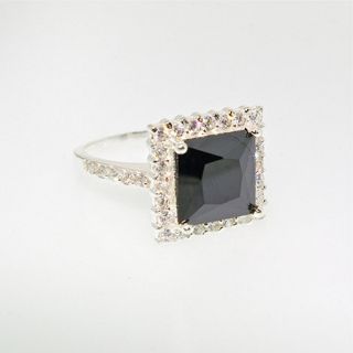 Swesky Ladies silver and cubic zirconia cocktail ring