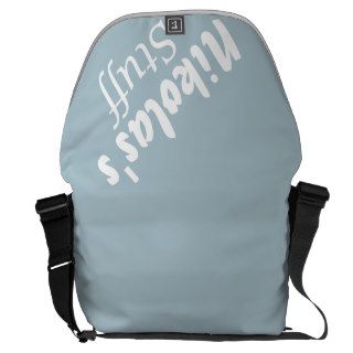 Pastel Blue Designer Template For Guys Messenger Bag