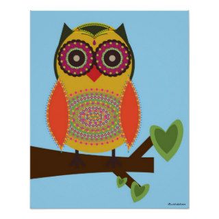 Jeweled Owl Poster
